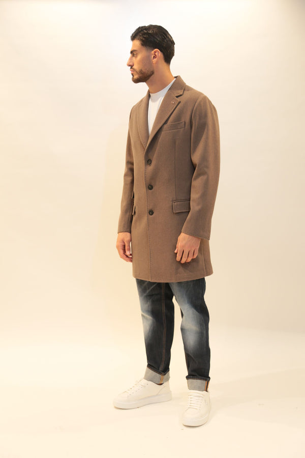 ROBERTOPLUXURY - Cappotto Marrone Uomo A/I 2025-26